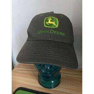 John Deere Hat Grey Strap Back Green Letters & Green / Yellow Logo See Pictures